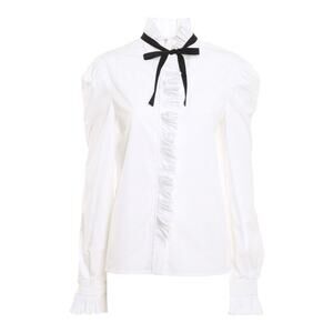 Philosophy di Lorenzo Serafini Tieneck Ruffled Cotton Poplin Top - It 40 White